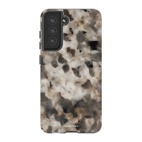 Cool Brown Tortoise Shell Print Tough Phone Case Galaxy S21 FE Gloss [High Sheen] exclusively offered by The Urban Flair