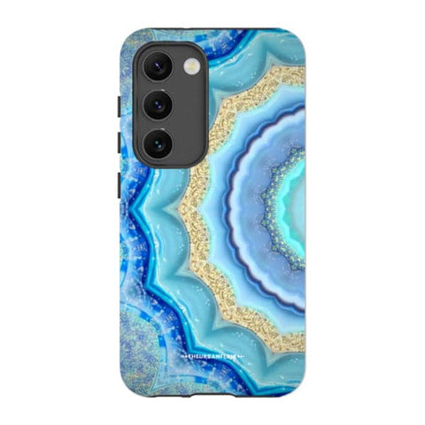 Blue Boho Tie Dye Tough Phone Case