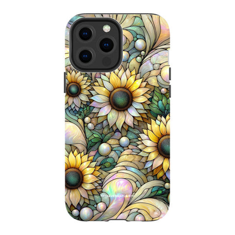 Cute Sunflowers Stained Glass Illusion Tough Phone Case
