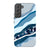 Baby Blue Abstract Layers Tough Phone Case Galaxy S22 Plus Gloss [High Sheen] exclusively offered by The Urban Flair