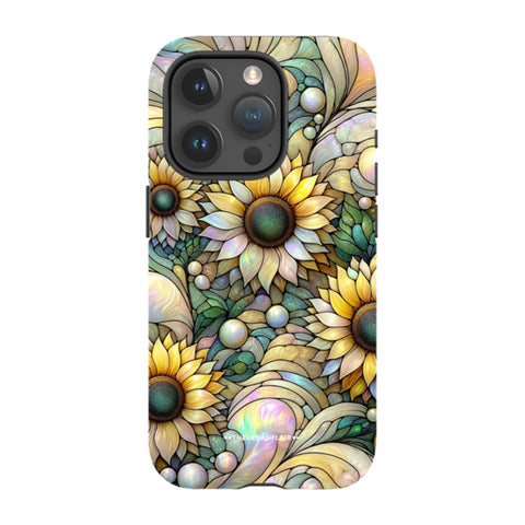 Cute Sunflowers Stained Glass Illusion Tough Phone Case