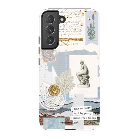Aesthetic Blue Collage Tough Phone Case Galaxy S22 Plus Satin [Semi-Matte] exclusively offered by The Urban Flair