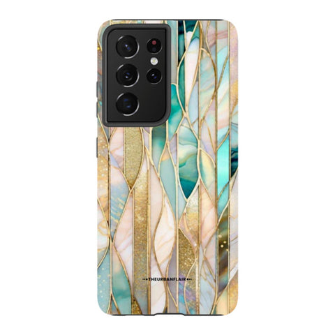 Abstract Stained Glass Illusion Print Tough Phone Case