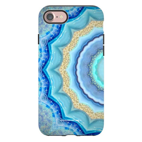 Blue Boho Tie Dye Tough Phone Case
