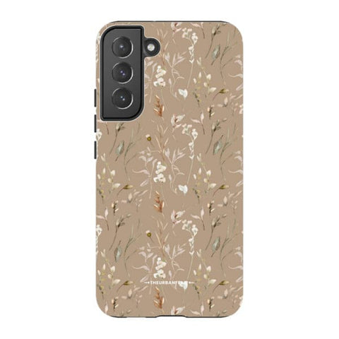 Cute Beige Floral Tough Phone Case