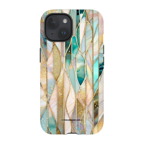Abstract Stained Glass Illusion Print Tough Phone Case