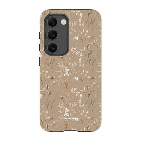 Cute Beige Floral Tough Phone Case