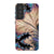 Black Fractal Tough Phone Case Galaxy S21 FE Gloss [High Sheen] exclusively offered by The Urban Flair