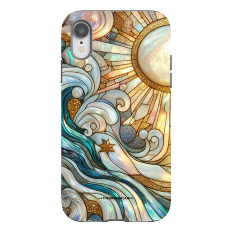 Waves & Sun Rays Stained Glass Illusion Tough Phone Case