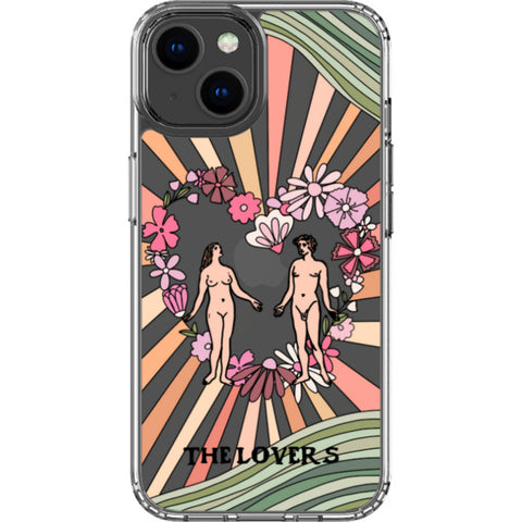Aesthetic Retro Tarot Card Clear Phone Case