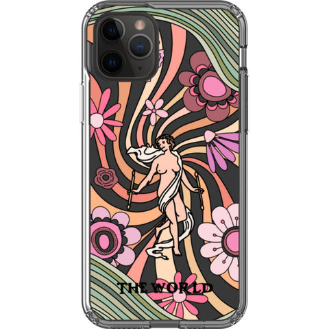 Aesthetic Retro Tarot Card Clear Phone Case