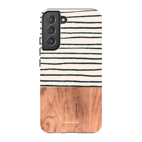 Striped Wood Print Tough Phone Case Galaxy S22 Plus Satin [Semi-Matte] exclusively offered by The Urban Flair