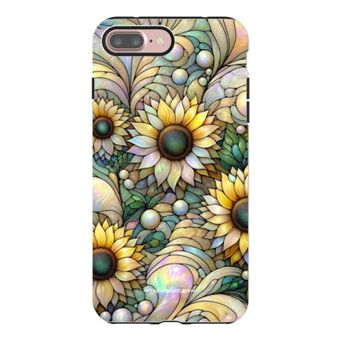 Cute Sunflowers Stained Glass Illusion Tough Phone Case