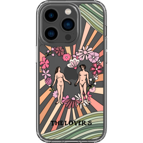 Aesthetic Retro Tarot Card Clear Phone Case