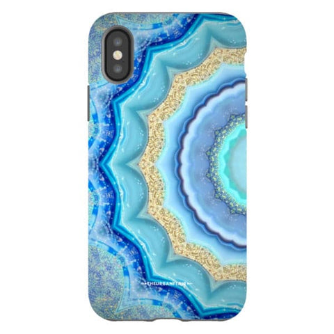 Blue Boho Tie Dye Tough Phone Case