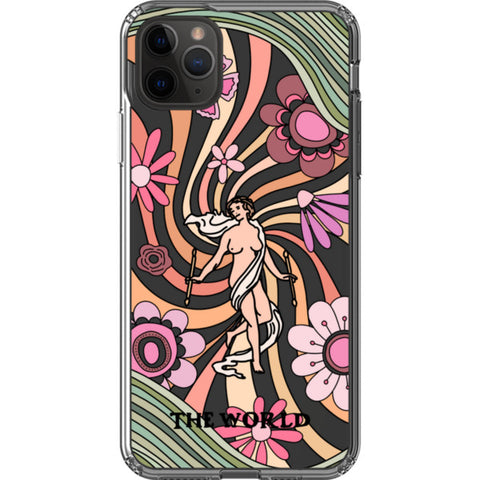 Aesthetic Retro Tarot Card Clear Phone Case
