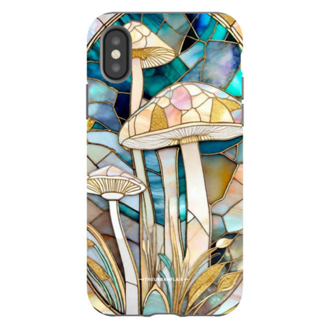 Mushroom Stained Glass Illusion Tough Phone Case