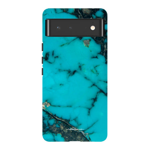 Turquoise Stone Print Tough Phone Case Pixel 6 Satin [Semi-Matte] exclusively offered by The Urban Flair