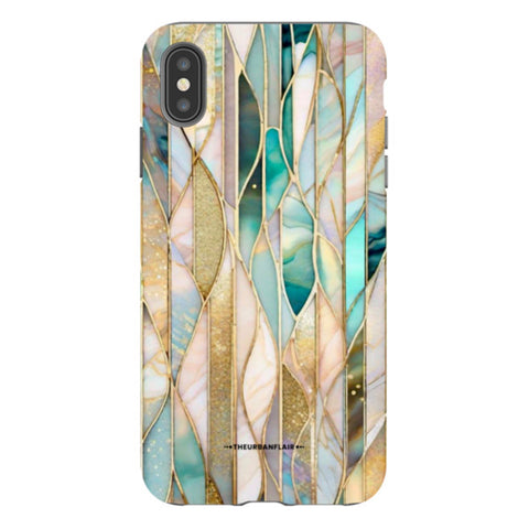 Abstract Stained Glass Illusion Print Tough Phone Case