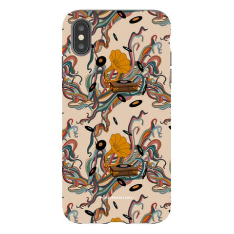 Art Nouveau Vinyl Record Player Tough Phone Case