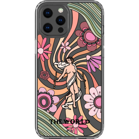 Aesthetic Retro Tarot Card Clear Phone Case