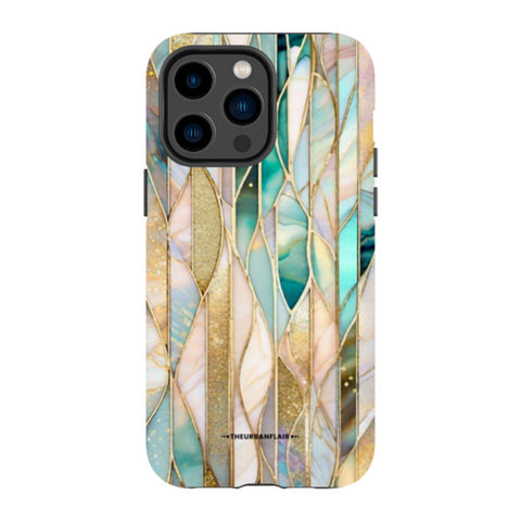 Abstract Stained Glass Illusion Print Tough Phone Case