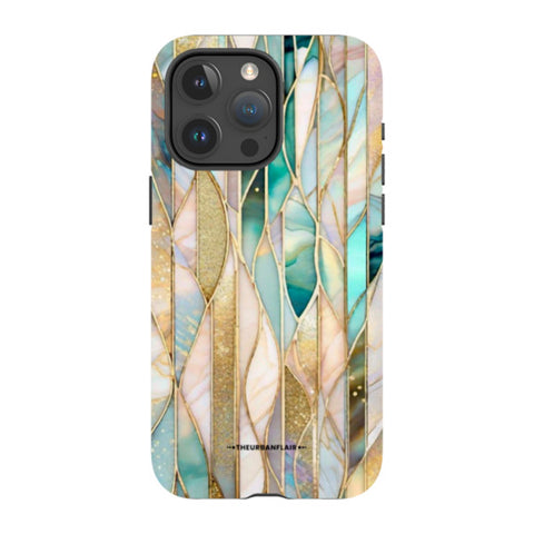 Abstract Stained Glass Illusion Print Tough Phone Case
