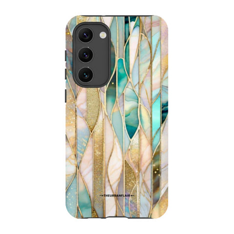 Abstract Stained Glass Illusion Print Tough Phone Case