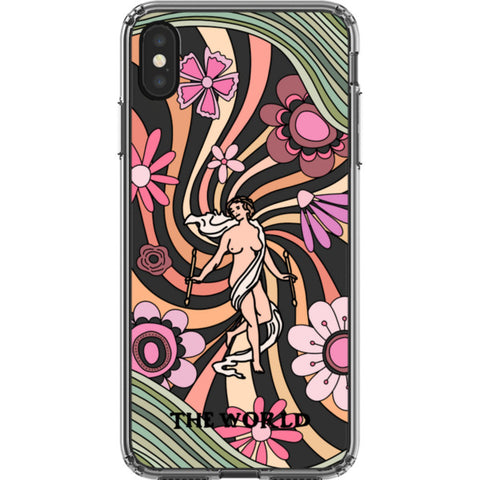 Aesthetic Retro Tarot Card Clear Phone Case