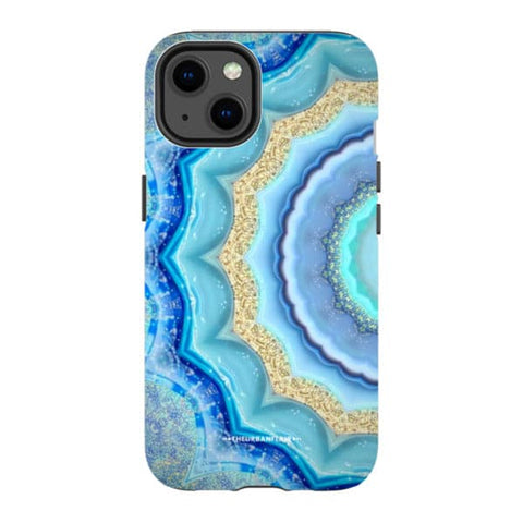 Blue Boho Tie Dye Tough Phone Case
