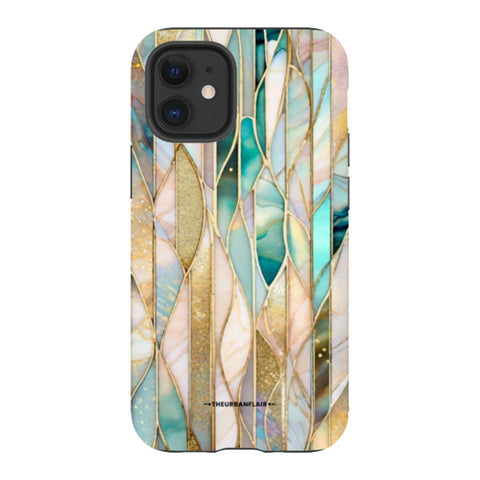 Abstract Stained Glass Illusion Print Tough Phone Case