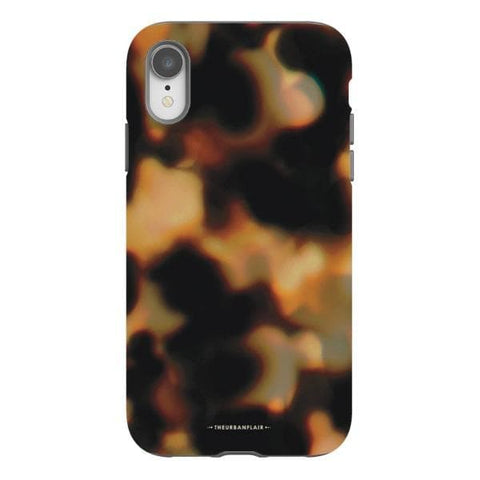 iPhone XR Satin (Semi-Matte) Layered Tortoise Shell Tough Phone Case - The Urban Flair