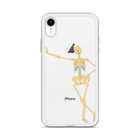 Leaning Skeleton Grunge Clear Phone Case iPhone 12 Pro Max by The Urban Flair (Leaning Skeleton Grunge Clear Phone Case iPhone 11 Pro Max Exclusively at The Urban Flair Feat)