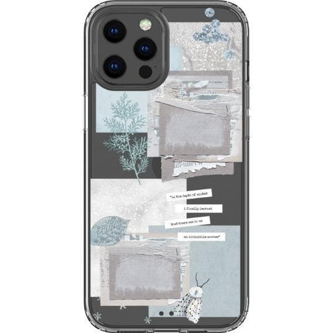 The Light Blue Winter Ephemera Collage iPhone 12 Pro Max by The Urban Flair ()