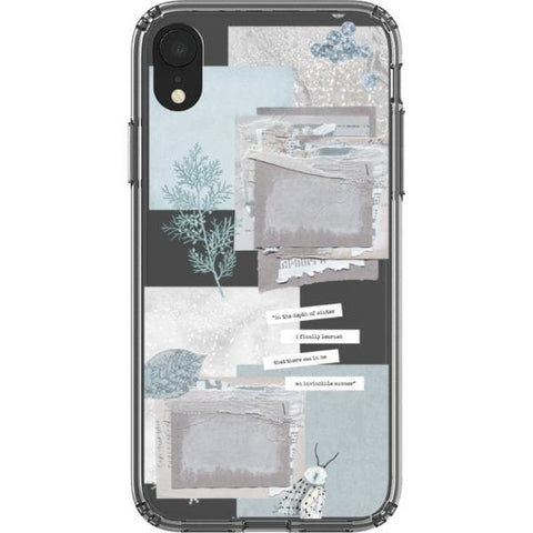 The Light Blue Winter Ephemera Collage iPhone XR by The Urban Flair ()