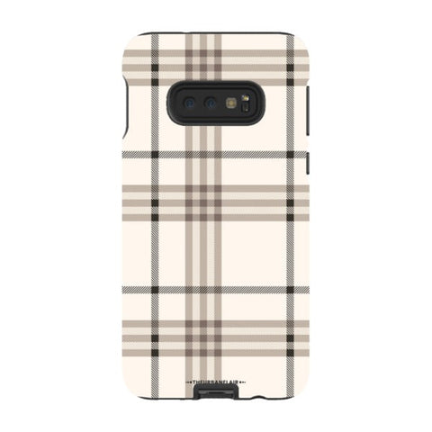 Luxury Cream Plaid Tough Phone Case Galaxy S10e Satin [Semi-Matte] exclusively offered by The Urban Flair