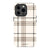 Luxury Cream Plaid Tough Phone Case iPhone 13 Pro Gloss [High Sheen] exclusively offered by The Urban Flair