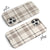 Luxury Cream Plaid Phone Case For iPhone 13 12 11 Pro Max XR XS Max 7 8 Plus Protective Tough Galaxy S20 Cover With Modern Tartan Design Feat