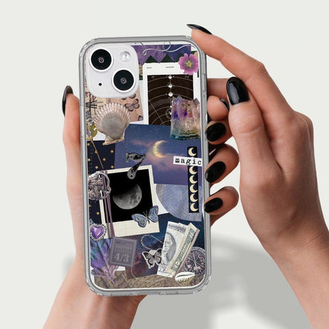 Magic Scraps Collage Phone Case For iPhone 13 Pro Max 12 Mini 11 XR XS 7 8 Plus SE 2020 Witchy Aesthetic Moodboard Design Feat