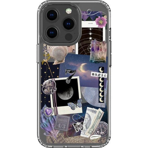 Magic Scraps Collage Clear Phone Case iPhone 13 Pro Max exclusively offered by The Urban Flair
