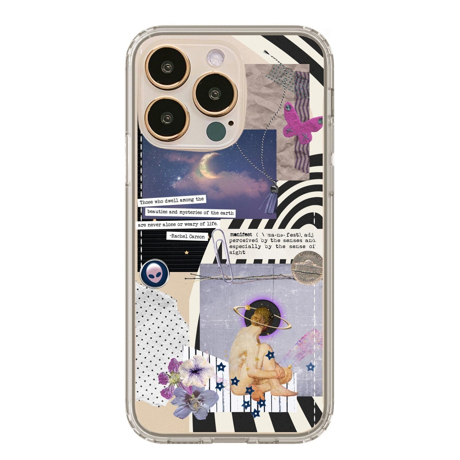 Manifest Collage Clear Phone Case for Apple iPhone 15 (& more