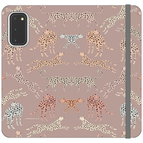 Galaxy S20 Mauve Leopards Wallet Phone Case - The Urban Flair