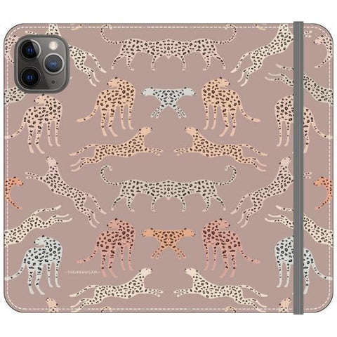 iPhone 11 Pro Max Mauve Leopards Wallet Phone Case - The Urban Flair