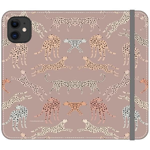 iPhone 11 Mauve Leopards Wallet Phone Case - The Urban Flair