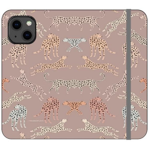 iPhone 13 Mauve Leopards Wallet Phone Case - The Urban Flair