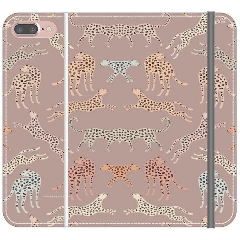 iPhone 7 Plus/8 Plus Mauve Leopards Wallet Phone Case - The Urban Flair