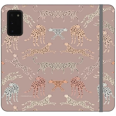 Note 20 Mauve Leopards Wallet Phone Case - The Urban Flair
