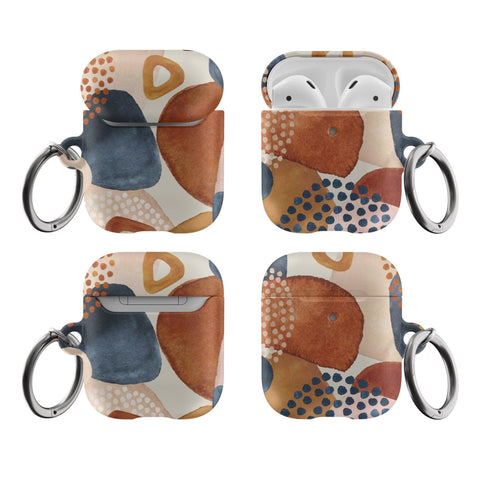 Original Satin (Semi-Matte) Messy Rustic Shapes Airpods Case - The Urban Flair