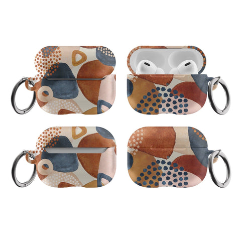 Pro Satin (Semi-Matte) Messy Rustic Shapes Airpods Case - The Urban Flair