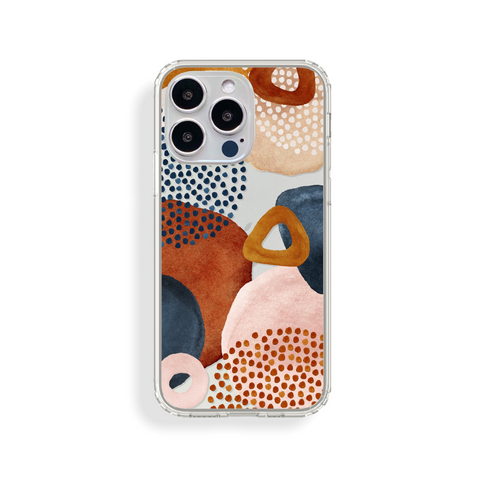 Mid-Century Organic Abstract Shapes Clear Phone Case iPhone 13 Pro Max exclusively offered by The Urban Flair